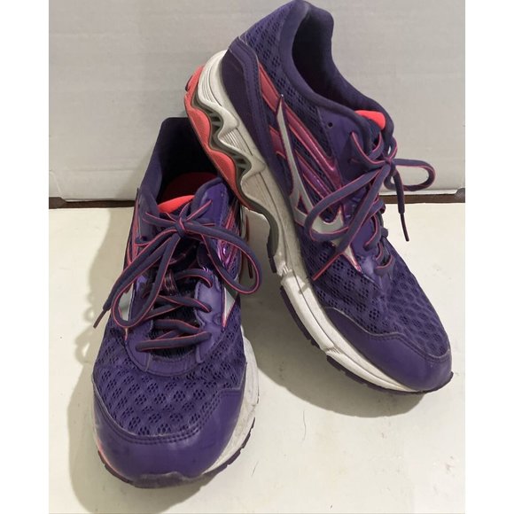 Mizuno Wave Inspire 12 Women Size 10 Wide Royal Purple Silver Running walk Shoe - Picture 1 of 7